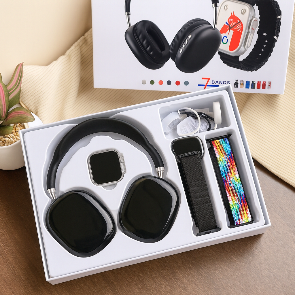 Audífonos P9 Ultra2 + Smartwatch BIG2.20