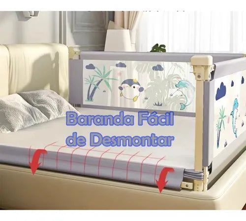💤 BARANDA DE CAMA DISEÑO DELFÍN™ – SEGURIDAD Y TRANQUILIDAD MIENTRAS DUERMES 🐬