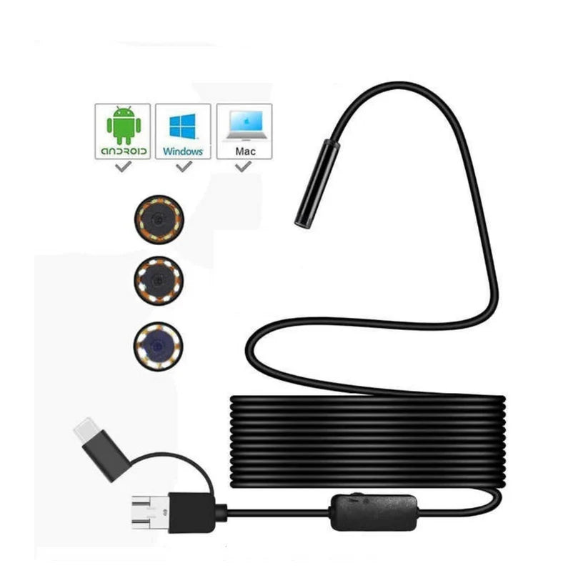 EndoView Pro™ – Inspección Inteligente desde tu celular ,Camara Endoscopio