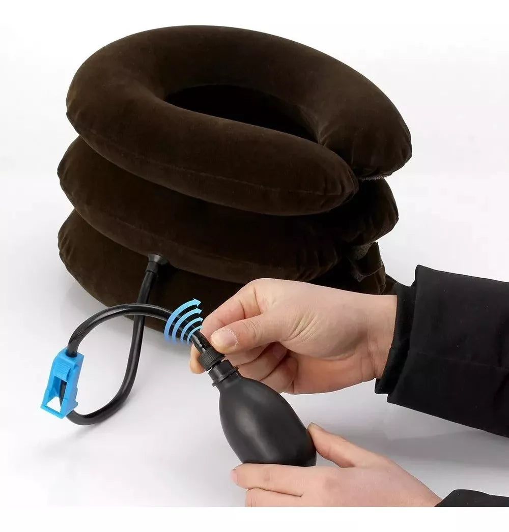 COJÍN ERGONÓMICO™ – Almohada Inflable Cervical para Casa, Oficina o Avión