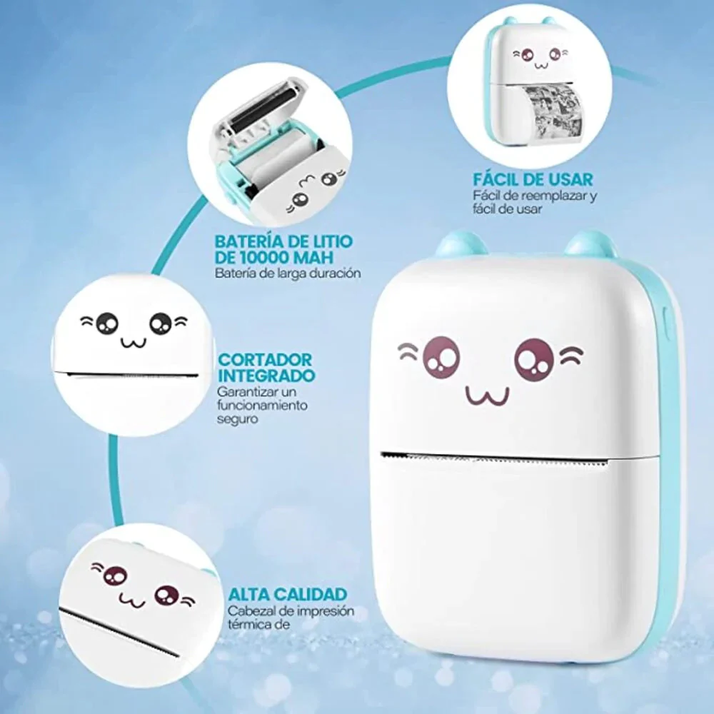IMPRESORA TÉRMICA PORTÁTIL™ – IMPRESORA TÉRMICA COMPACTA PARA NOTAS, STICKERS Y MÁS ✅🖨️