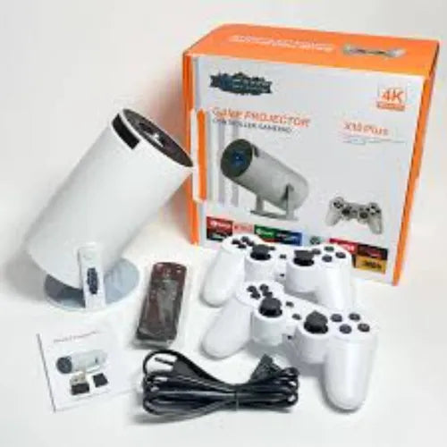 MINI PROYECTOR GAMEVISION™ 4K + 2 CONTROLES INALÁMBRICOS, JUEGA EN PANTALLA GRANDE.