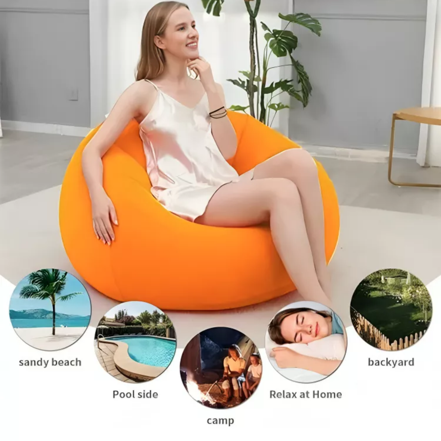 Sillón Inflable Puffs Ergonomico