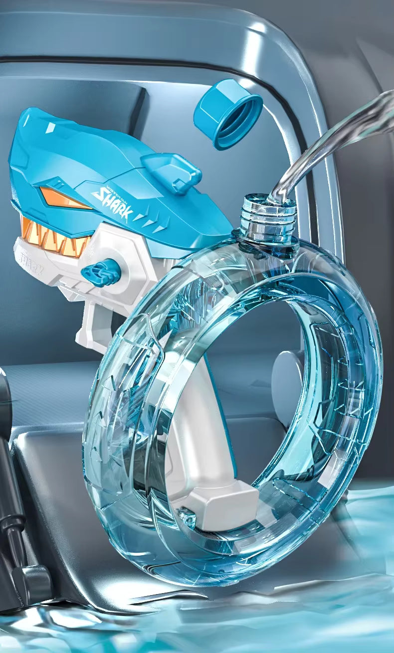 PISTOLA DE AGUA  ELECTRICA "TIBURON" el mejor regalo para tus hijos