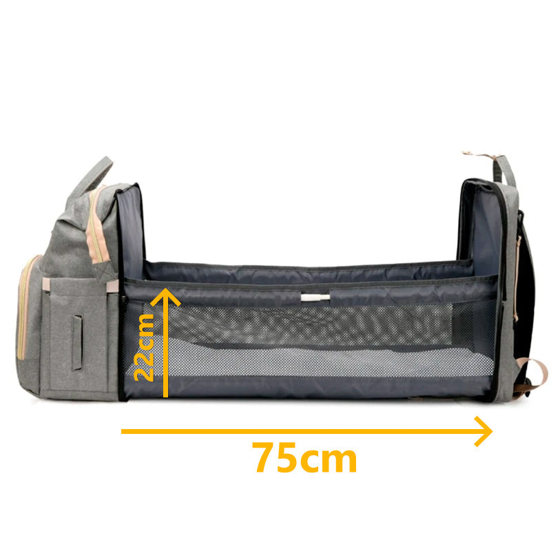 BOLSO BEBÉ 3 EN 1™ – BOLSO, CUNA Y MUDADOR PORTÁTIL.