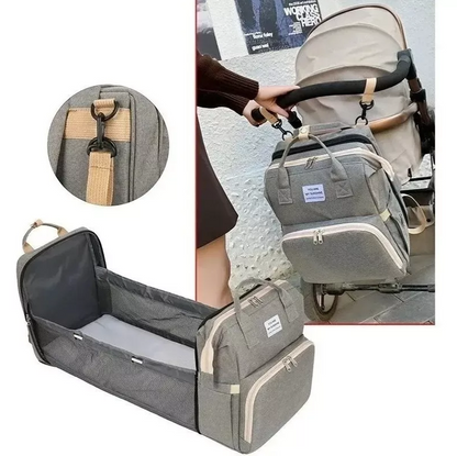 BOLSO BEBÉ 3 EN 1™ – BOLSO, CUNA Y MUDADOR PORTÁTIL.