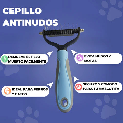 ANTI-NUDOS PRO™ – Cepillo Desenredante para Mascotas sin Dolor.