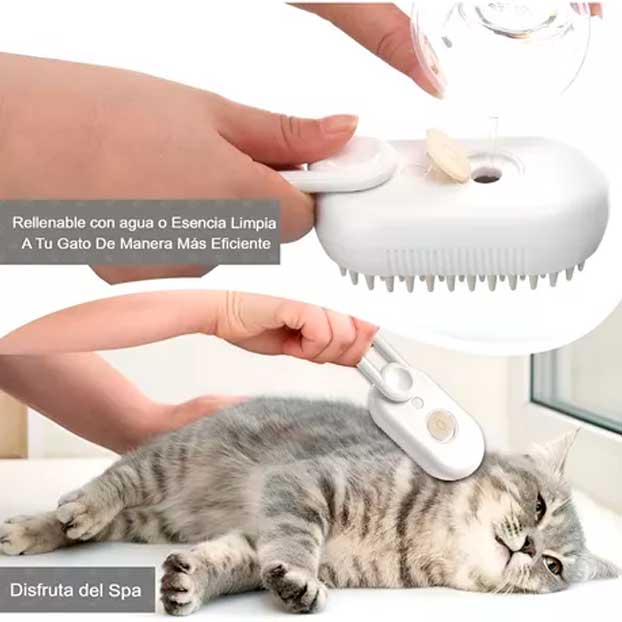 CEPILLO VAPORPET™ EL CEPILLO CON VAPOR QUE ELIMINA PELO Y SUCIEDAD AL INSTANTE.