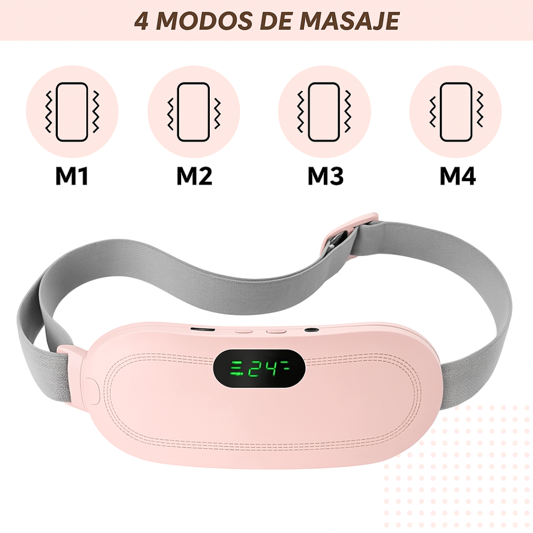 CINTURÓN TERAPÉUTICO PRO™ – Cinturón Terapéutico con Calor y Masaje Integrado, alivia dolores menstruales.