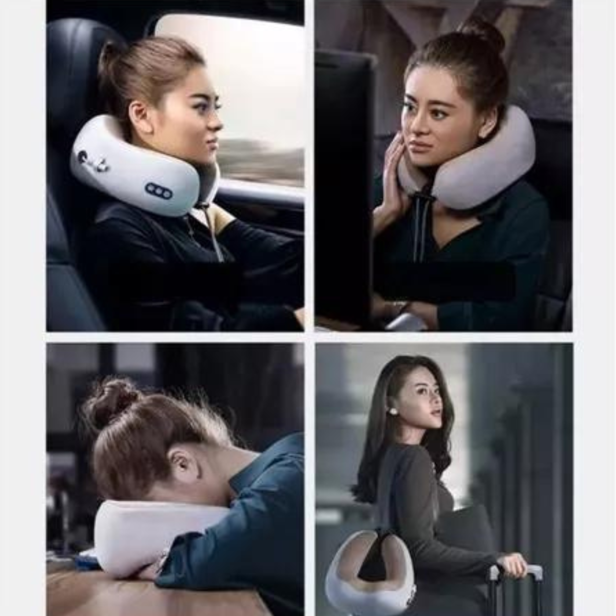 TRAVEL RELAX™ – COJÍN CERVICAL CON MASAJE, BATERÍA Y CONFORT TOTAL.