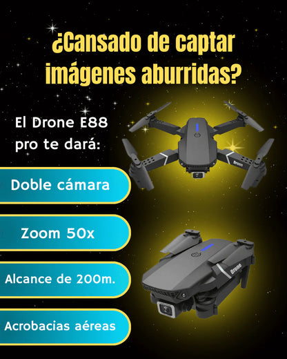 DRONE E88 PRO™ – VIVE LA EMOCIÓN DEL VUELO DESDE TU CELULAR