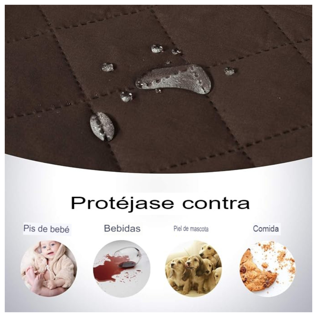 PROTECTOR DE SOFÁ ACOLCHADO 3 PLAZAS™ – ANTIDESLIZANTE Y LAVABLE.