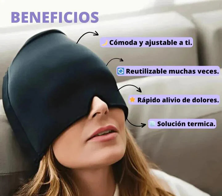 MIGRAFREEZE™ – Gorro de Gel Terapéutico para Aliviar Migrañas y Dolores de Cabeza