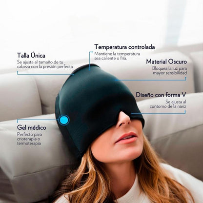 MIGRAFREEZE™ – Gorro de Gel Terapéutico para Aliviar Migrañas y Dolores de Cabeza
