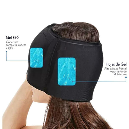 MIGRAFREEZE™ – Gorro de Gel Terapéutico para Aliviar Migrañas y Dolores de Cabeza