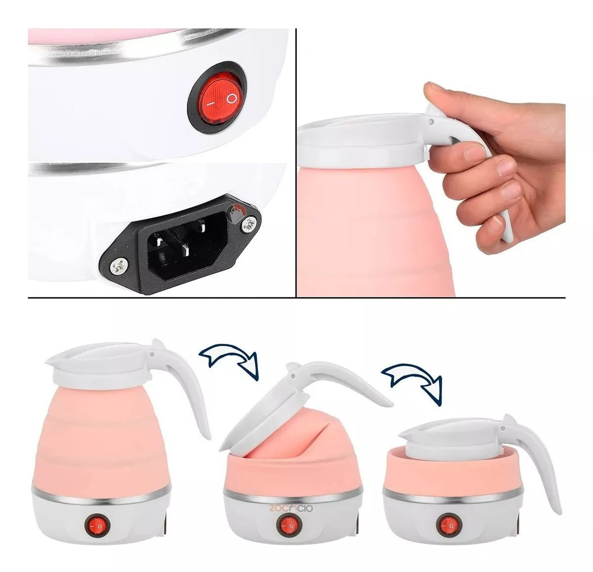 FLEXIBOIL™ HERVIDOR ELÉCTRICO PLEGABLE PRÁCTICO Y PORTÁTIL.