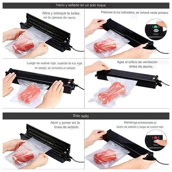 SELLADORA AL VACÍO PRO™ – CONSERVA FRESCO TODO POR MÁS TIEMPO.