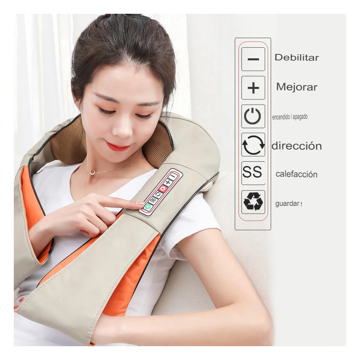 MASAJE PRO™ MASAJEADOR ELÉCTRICO– Alivio Instantáneo para Cuello y Espalda.