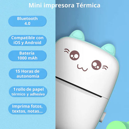 IMPRESORA TÉRMICA PORTÁTIL™ – IMPRESORA TÉRMICA COMPACTA PARA NOTAS, STICKERS Y MÁS ✅🖨️