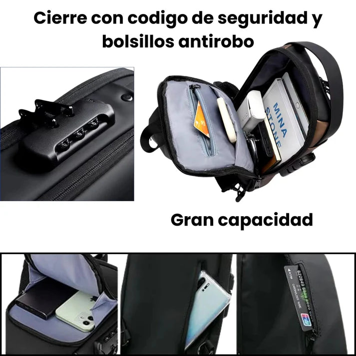 BOLSO CROSSSAFE™ ANTIRROBO TU COMPAÑERO URBANO RESISTENTE AL AGUA