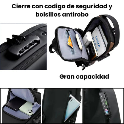 BOLSO CROSSSAFE™ ANTIRROBO TU COMPAÑERO URBANO RESISTENTE AL AGUA