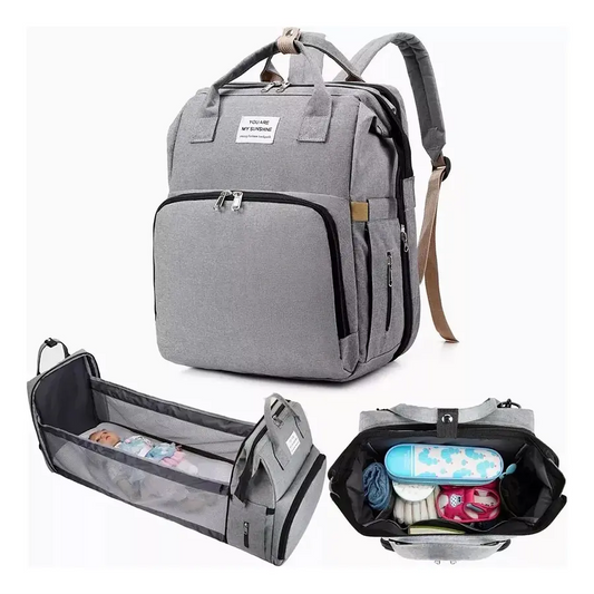 BOLSO BEBÉ 3 EN 1™ – BOLSO, CUNA Y MUDADOR PORTÁTIL.