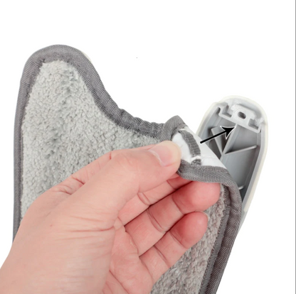 MOPA PLANA GIRATORIA 360™ – LIMPIA SIN ESFUERZO Y SIN ENSUCIARTE LAS MANOS.