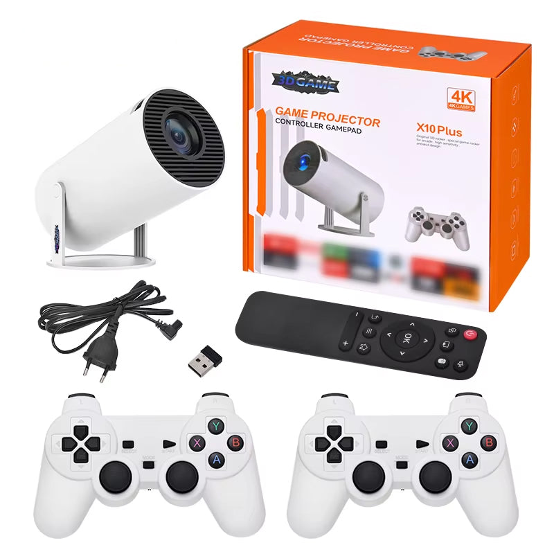 MINI PROYECTOR GAMEVISION™ 4K + 2 CONTROLES INALÁMBRICOS, JUEGA EN PANTALLA GRANDE.