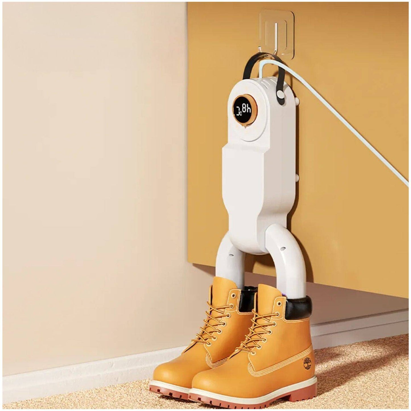 SECADOR DE CALZADO PORTÁTIL™– TECNOLOGÍA DE CALOR SUAVE Y EFICIENTE.